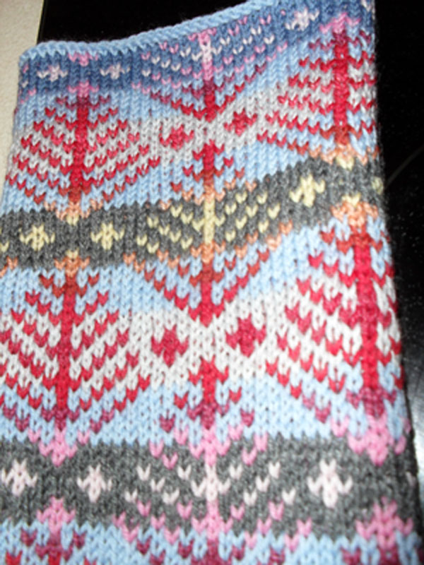 swatch for body of sweater