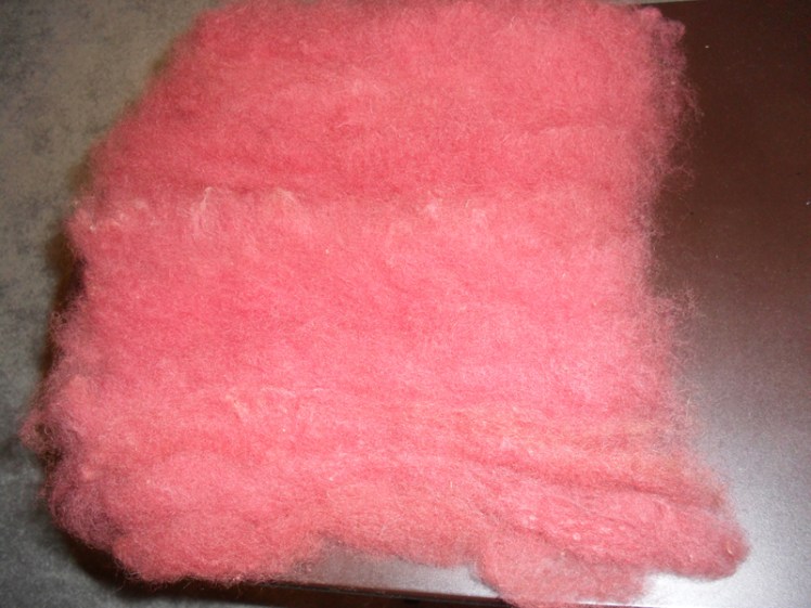 red carded wool